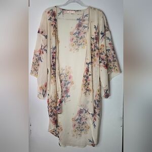 Band of Gypsies Cream Floral Kimono